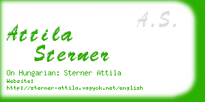 attila sterner business card